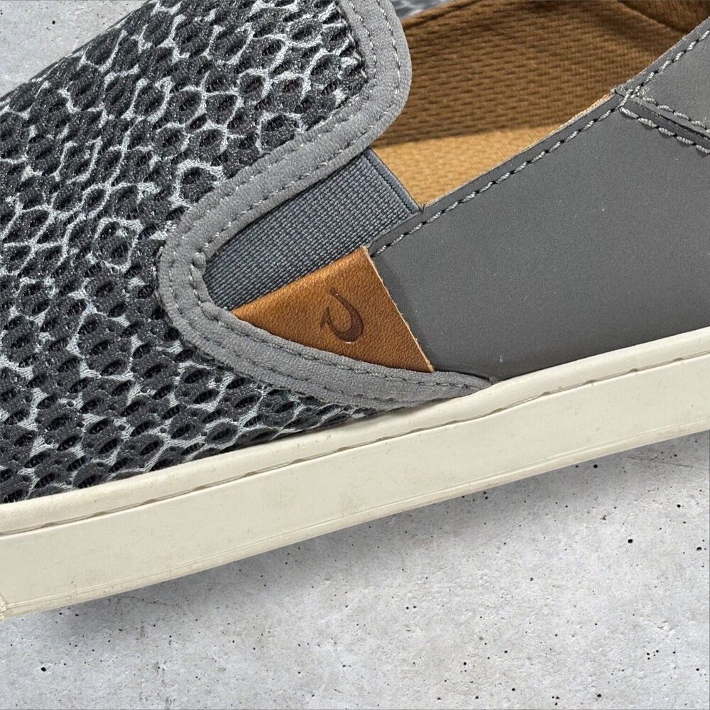 Olukai Mesh Sneakers Pehuea Pai Breathable Slip On Womens Size 9.5 Gray - Picture 11 of 11